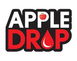 Logo featuring apple and drop
